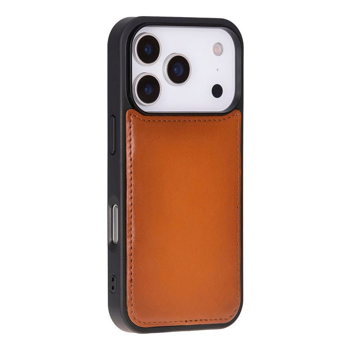 Carter Detachable Leather iPhone 18 Pro Wallet Case, Rustic Tan - BlackBrook Case