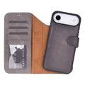Carter Detachable Leather iPhone Air Wallet Case, Gray - BlackBrook Case