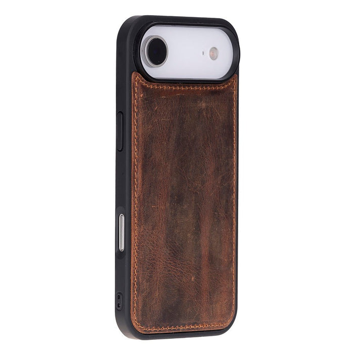 Carter Detachable Leather iPhone Air Wallet Case, Saddle Brown - BlackBrook Case