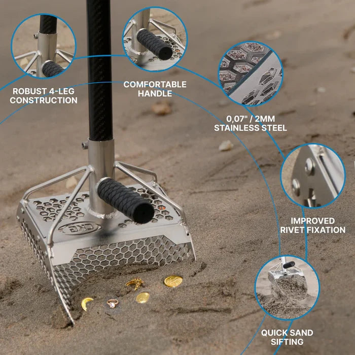 CKG 11x7" Sand Scoop - Stainless Steel
