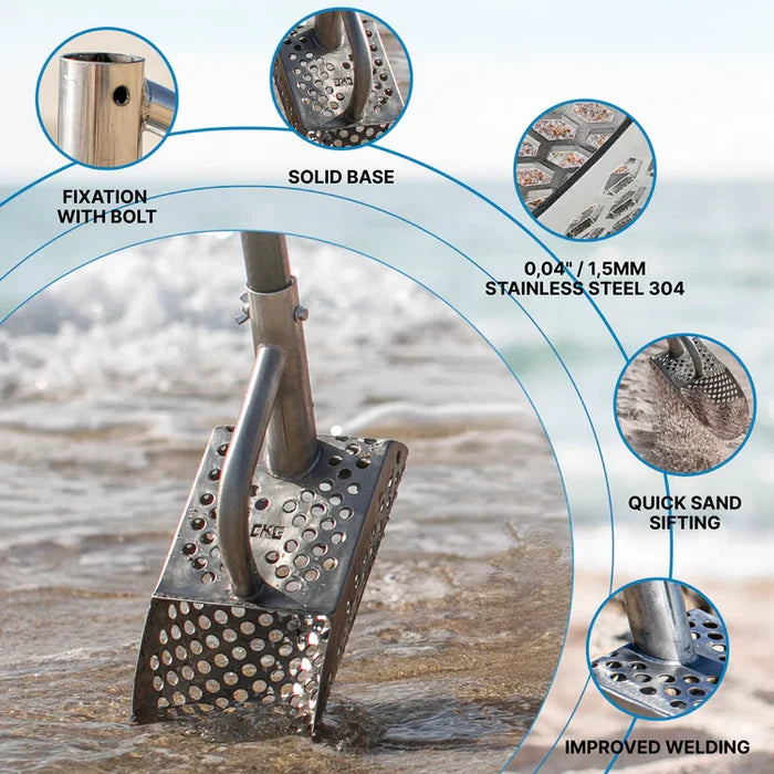 CKG 12x5" Universal Sand Scoop - Stainless Steel