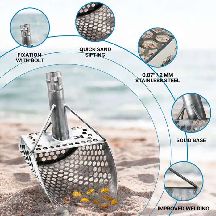 CKG 9x6" Sand Scoop - Stainless Steel