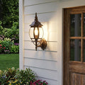 Dark Brown Glass Globe Wall Light