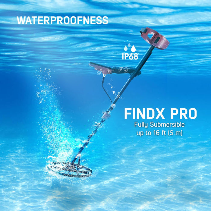 DEMO -Nokta FindX PRO WATERPROOF Metal Detector with Rechargeable Battery, Bag, Digger and Headphones
