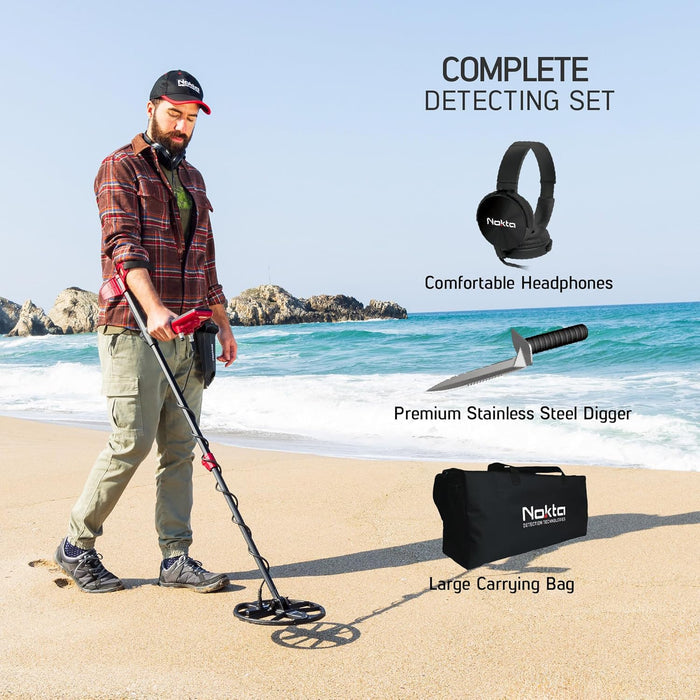 DEMO -Nokta FindX PRO WATERPROOF Metal Detector with Rechargeable Battery, Bag, Digger and Headphones
