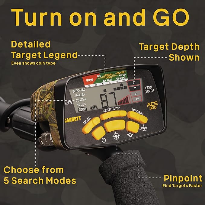 Demo Box - Garrett ACE 300 Metal Detector For Coins & Relics
