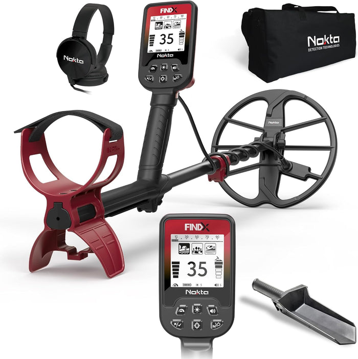 DEMO BOX - Nokta FindX Metal Detector with Rechargeable Battery, Bag, Digger and Headphones