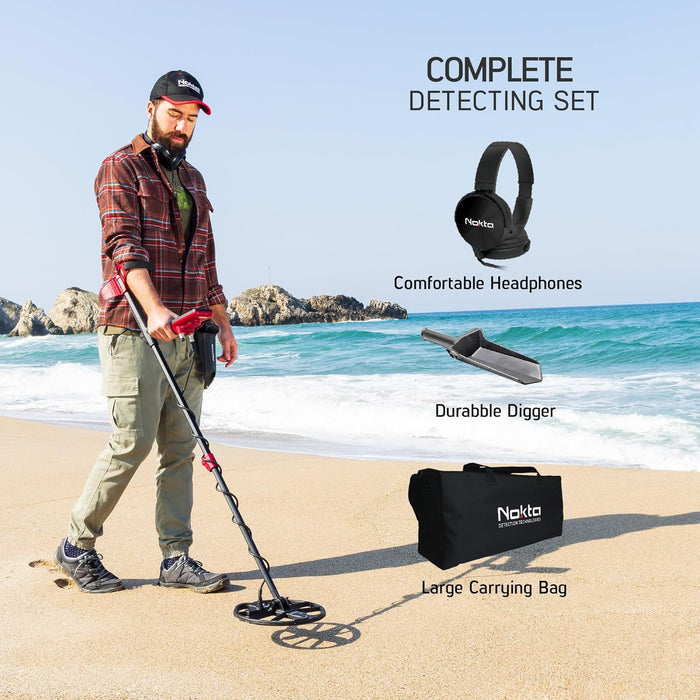 DEMO BOX - Nokta FindX Metal Detector with Rechargeable Battery, Bag, Digger and Headphones