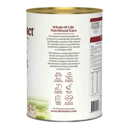 Di-Vetelact Milk Replacement Formula for Animals 850g