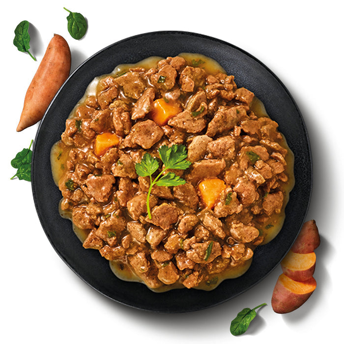 Dine Farm Collection Salmon Sweet Potato and Spinach Adult Cat Wet Food 85g x 28