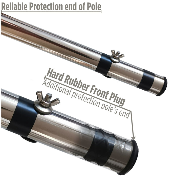 DragonXT Large & Strong Travel Stainless Steel Long Pole for Scoop