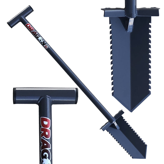 DragonXT Long T-Handle 36" Professional Shovel for Metal Detecting