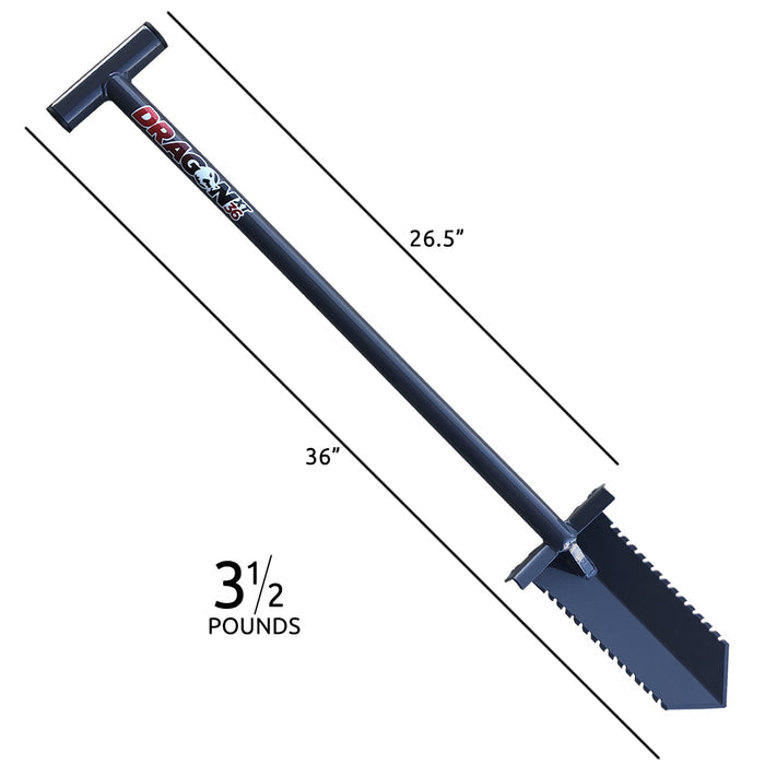 DragonXT Long T-Handle 36" Professional Shovel for Metal Detecting