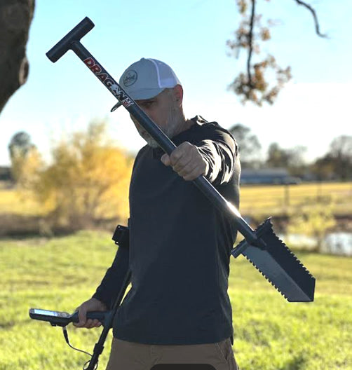 DragonXT Long T-Handle 36" Professional Shovel for Metal Detecting