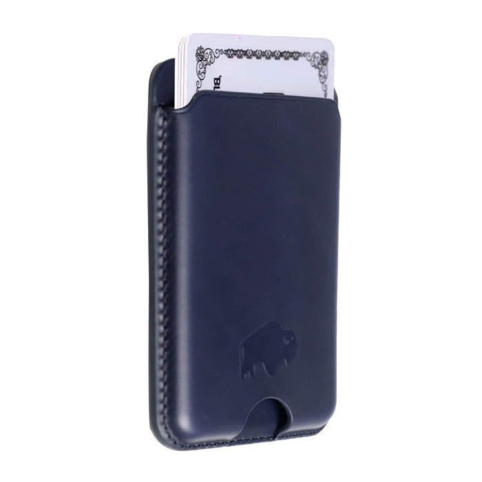 Duke Leather MagSafe Wallet, Deep Blue - BlackBrook Case