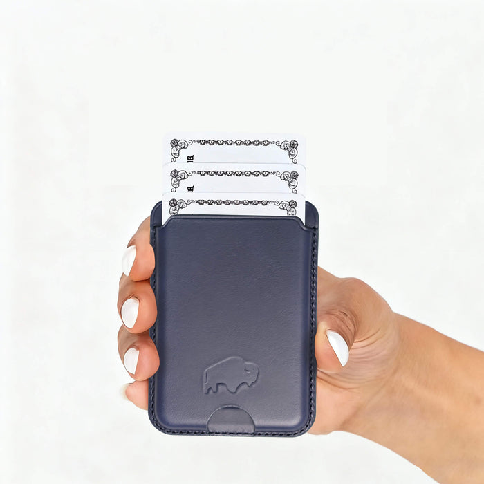 Duke Leather MagSafe Wallet, Deep Blue - BlackBrook Case
