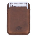 Duke Leather MagSafe Wallet, Distressed Coffee - BlackBrook Case