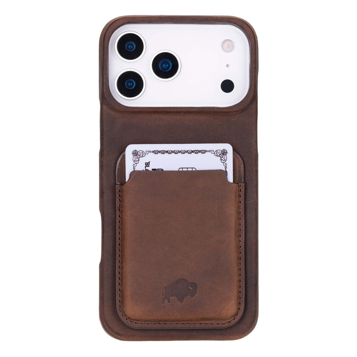 Duke Leather MagSafe Wallet, Distressed Coffee - BlackBrook Case