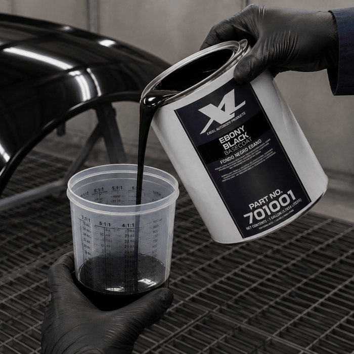 Ebony Black Code UA Polyester Basecoat Paint, Gallon, Excel 701001 -701001 - Eagle National Supply
