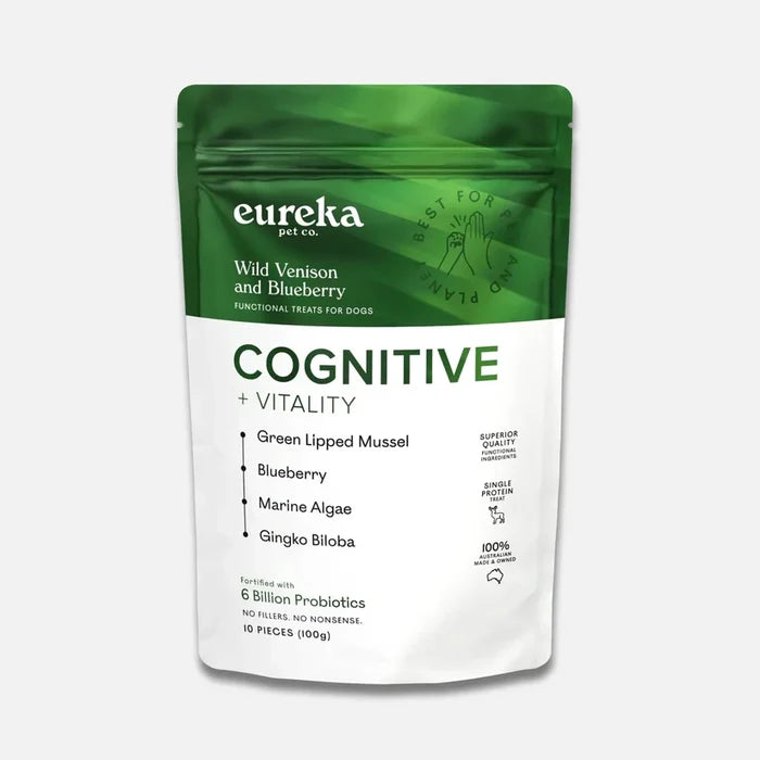 Eureka Cognitive + Vitality Functional Dog Treat 100g-Habitat Pet Supplies