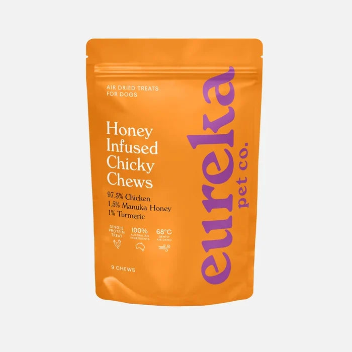 Eureka Honey Infused Chicky Chews Dog Treat 9 Pack-Habitat Pet Supplies