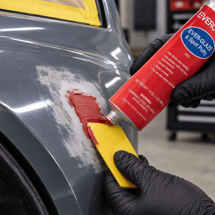 EVERCOAT® EVER-GLAZE 100403 Spot Putty, 1 lb Tube, Red -403 - Eagle National Supply