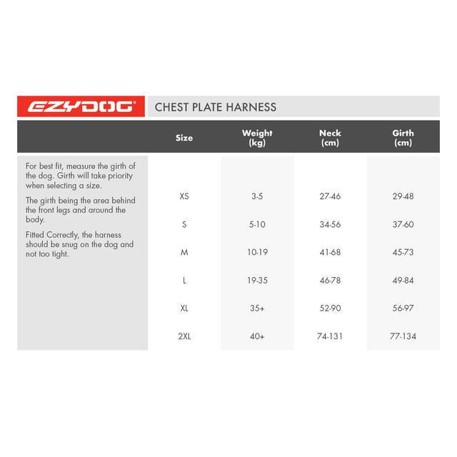 EzyDog Chestplate Dog Harness Denim Medium