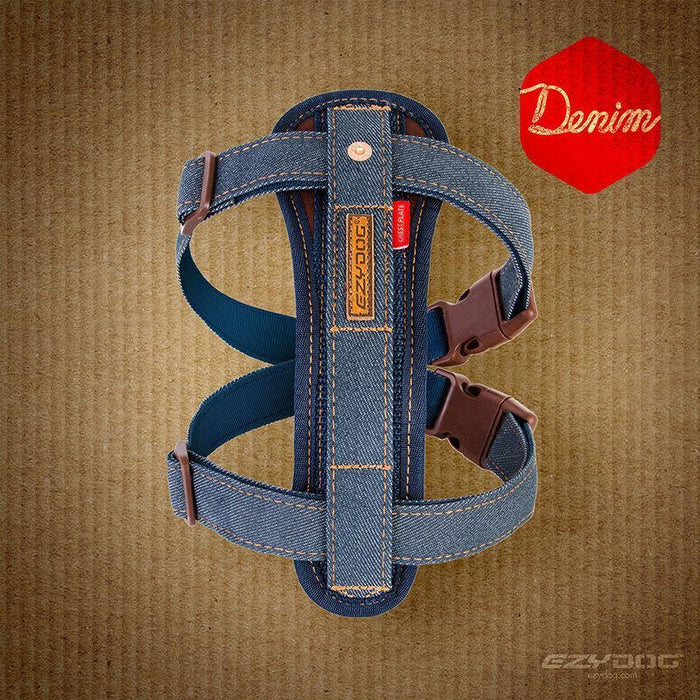 EzyDog Chestplate Dog Harness Denim Small