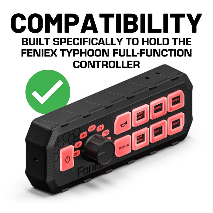 Feniex Typhoon Full-Function Controller Mount with 20mm Connector End Nubby Edition