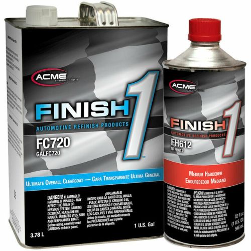 Finish 1™ Acme FC720 4:1 Ultimate Clearcoat + FH612 Hardener Kit -FC720-1+FH612-4---Eagle National Supply