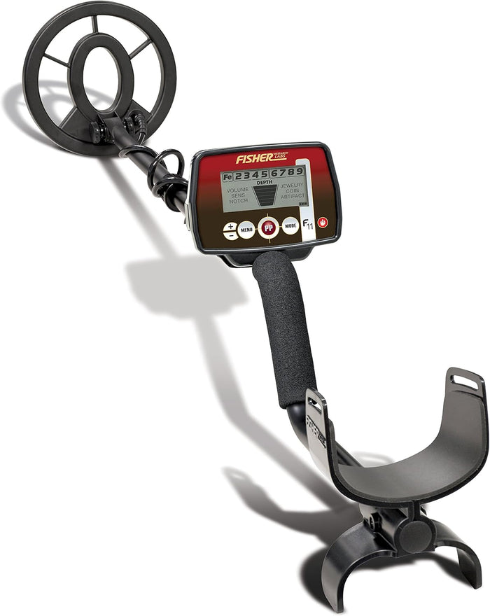 Fisher F11 Metal Detector with 7" or 11" Waterproof Search Coil