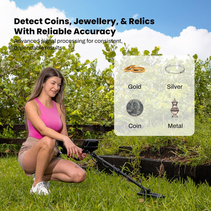 Fisher F22 Weatherproof Metal Detector with 9" 0r 11" Waterproof Search Coil