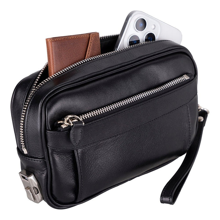 Forge Leather Handbag, Rustic Black - BlackBrook Case