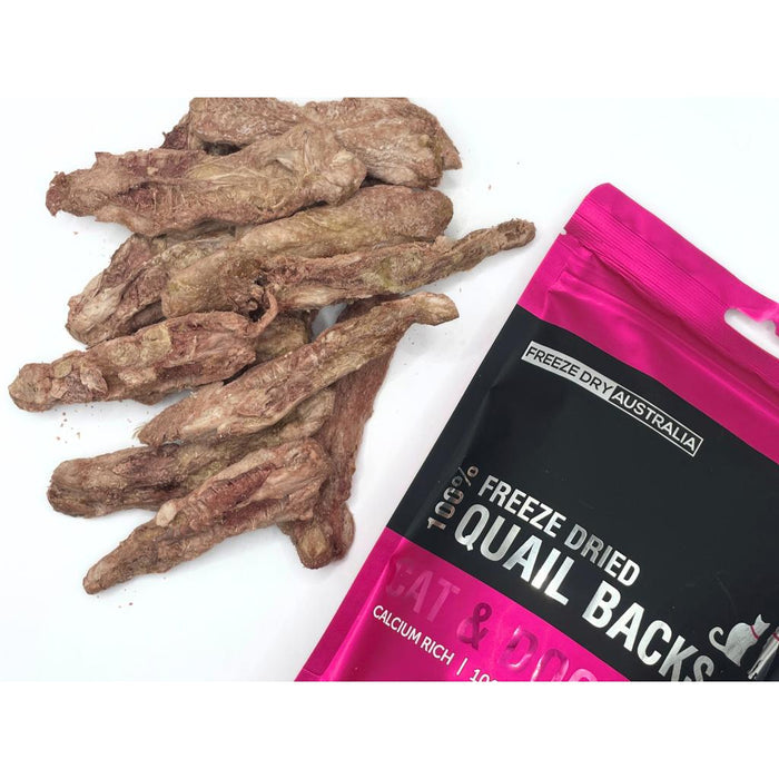 Freeze Dry Australia Quail Backs Treats for Cats and Dogs 80g