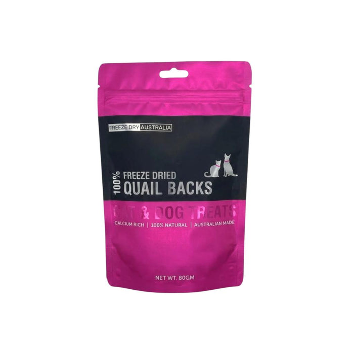 Freeze Dry Australia Quail Backs Treats for Cats and Dogs 80g