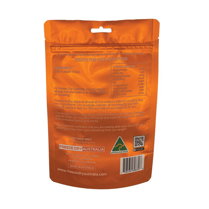 Freeze Dry Australia Turkey Dice Natural Treats for Cats and Dogs 100g