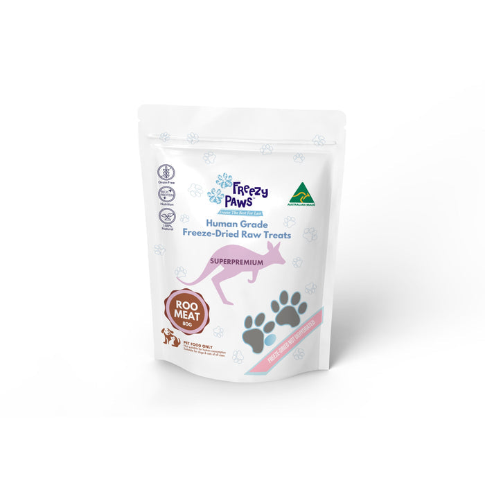 Freezy Paws Freeze Dried Kangaroo Meat Dog and Cat Treats 80g-Habitat Pet Supplies