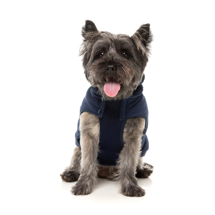 FuzzYard Dog Apparel Essential Padded Hooded Jacket Navy Size 6