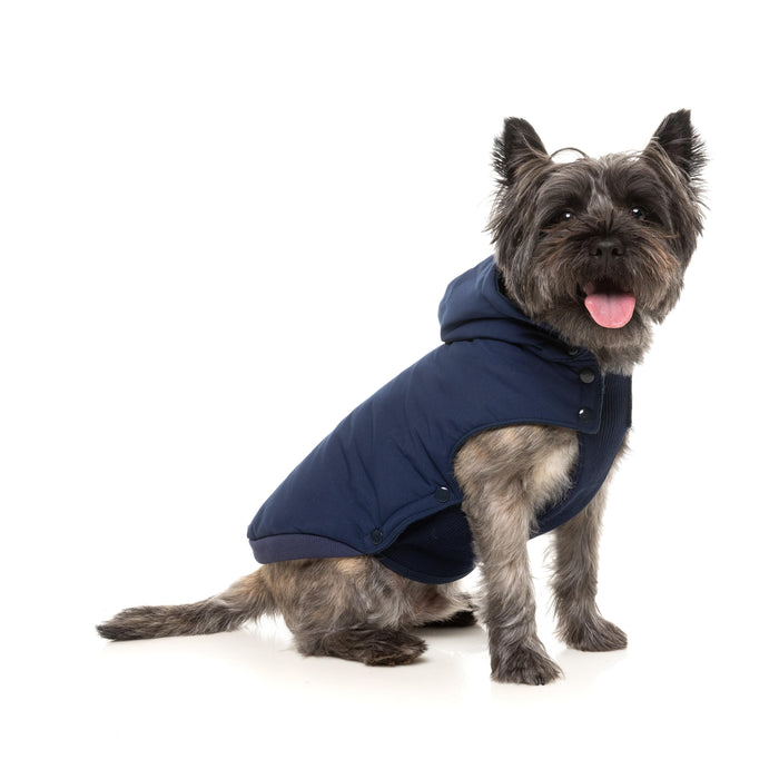 FuzzYard Dog Apparel Essential Padded Hooded Jacket Navy Size 6