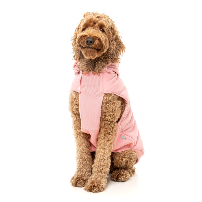 FuzzYard Dog Apparel Essential Padded Hooded Jacket Pink Size 5 ***
