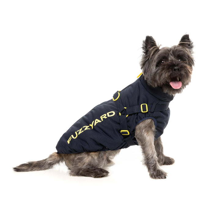 FuzzYard Dog Apparel Harness Jacket Horizon Navy Size 3 ^+^-Habitat Pet Supplies