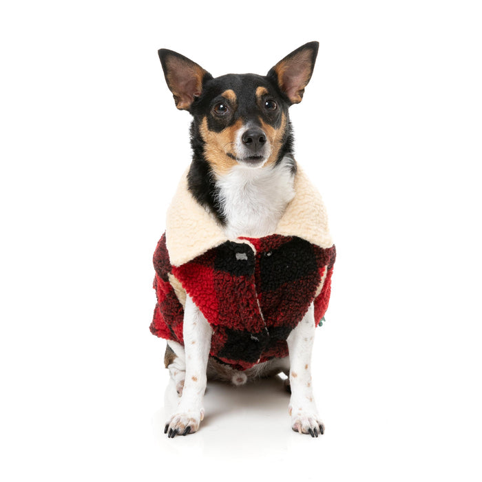 FuzzYard Dog Apparel Jacket Lumberjack Red Size 3