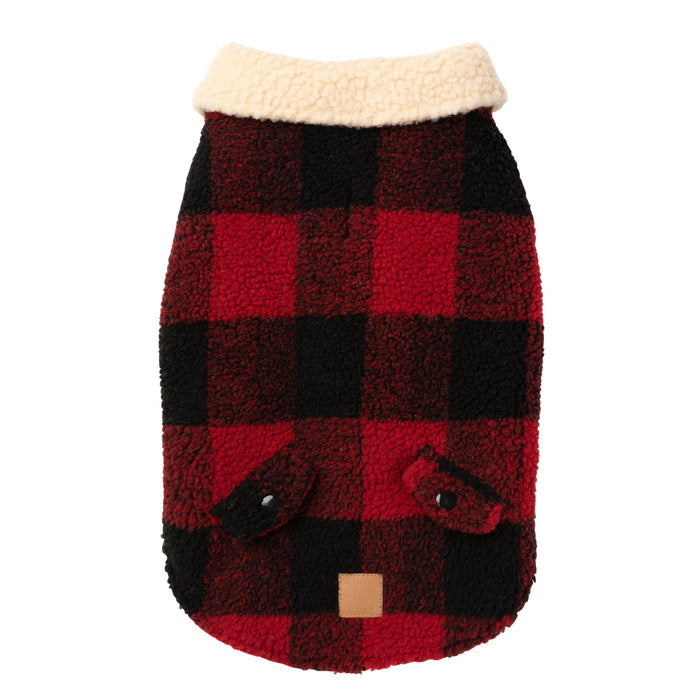 FuzzYard Dog Apparel Jacket Lumberjack Red Size 3