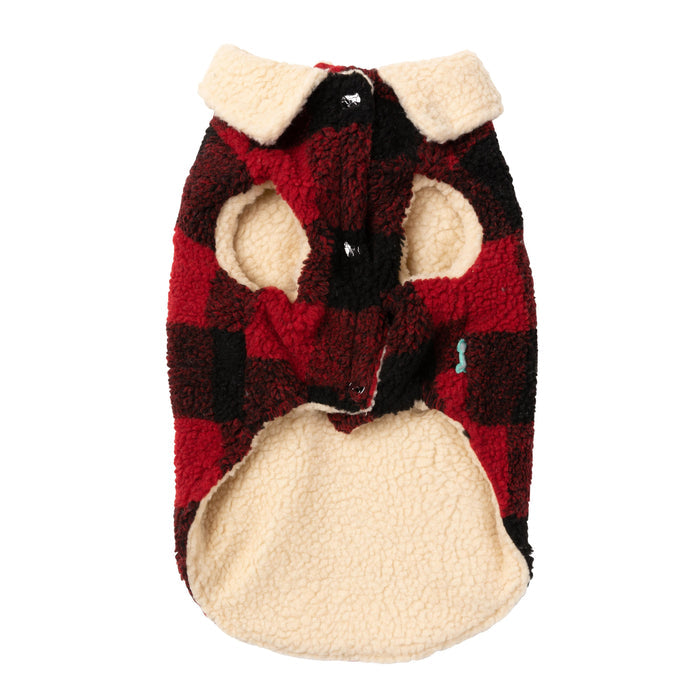 FuzzYard Dog Apparel Jacket Lumberjack Red Size 3
