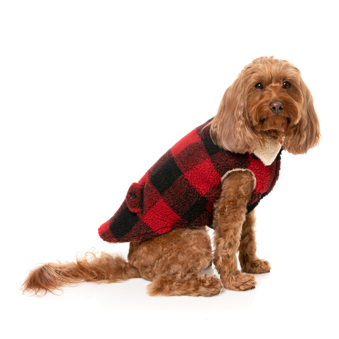 FuzzYard Dog Apparel Jacket Lumberjack Red Size 6 ^+^
