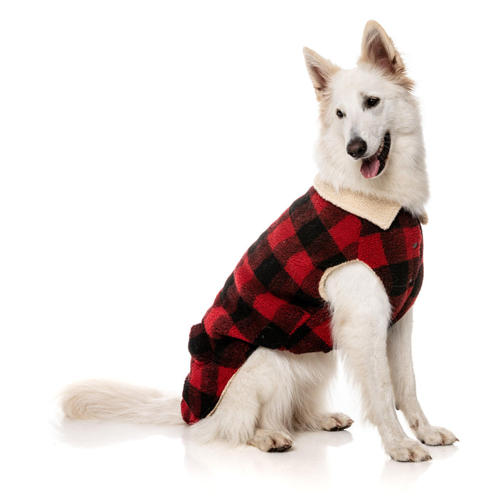FuzzYard Dog Apparel Jacket Lumberjack Red Size 6 ^+^