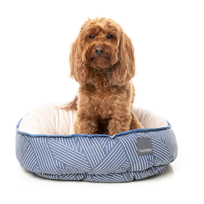 Fuzzyard Reversible Dog Bed Thornbury Aegean Blue Large