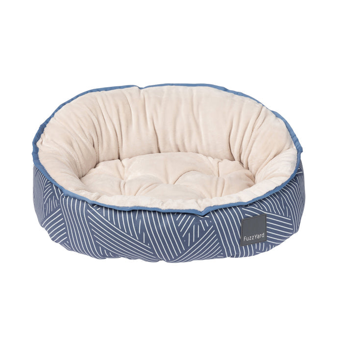 Fuzzyard Reversible Dog Bed Thornbury Aegean Blue Medium