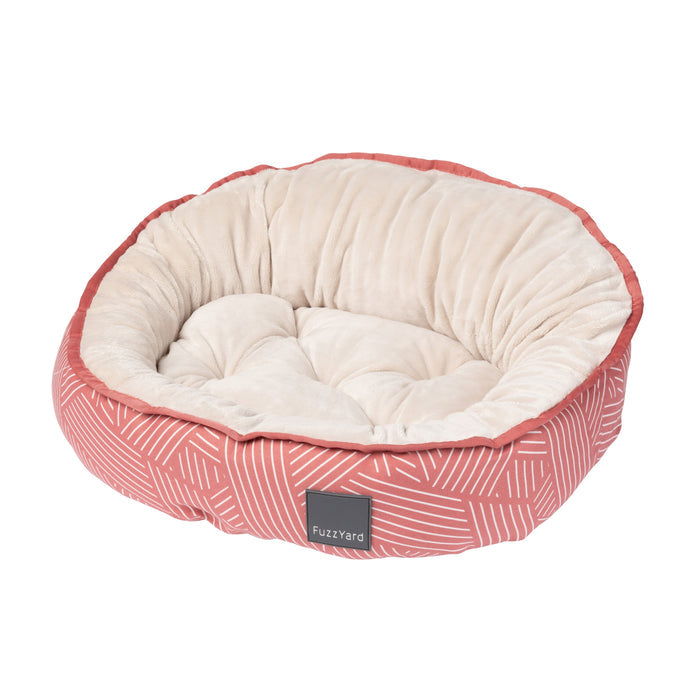 Fuzzyard Reversible Dog Bed Thornbury Brick Red Large-Habitat Pet Supplies