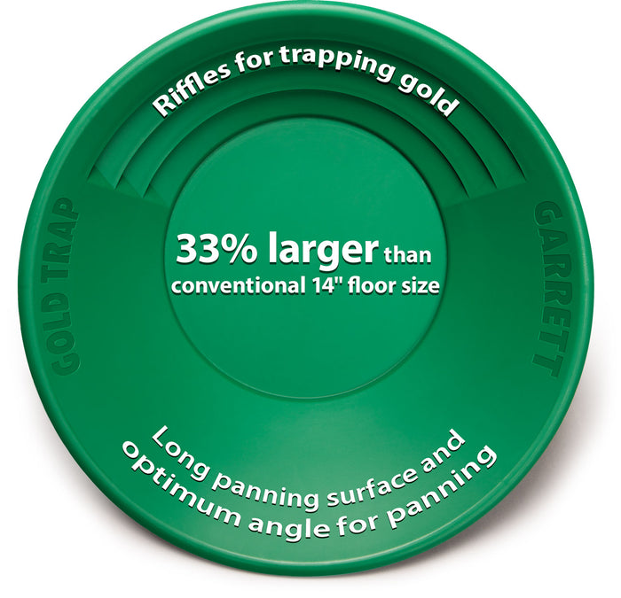 Garrett 14" Gold Trap Pan For Prospecting - Metal Detecting Accessories